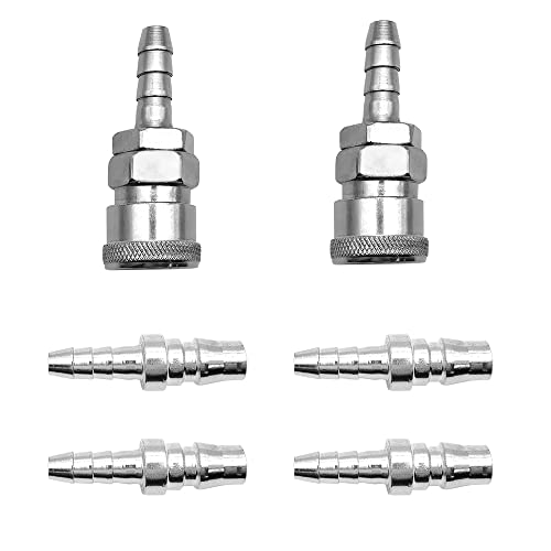 YDHfdc 6 Pcs Enchufes Rápidos Aire Comprimido 8mm Conector Rápido Aire Comprimido Conector Gas Sh+PH para RV, Caravanas y Barbacoas Cover