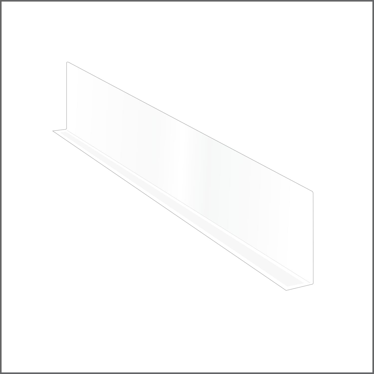 50 Pack Shelf Dividers, 3" H x 13-9/16" L Shelf Organizers, Crystal Clear PVC, Ideal for Product Display and Organization
