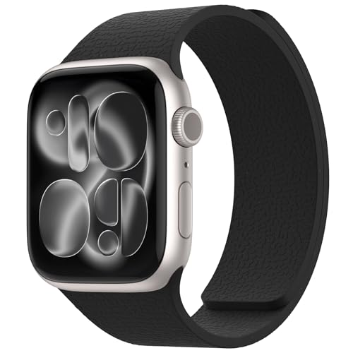 Nereides Magnet Silikon Armband Kompatibel mit Apple Watch 42mm 40mm 46mm 44mm 45mm 41mm 38mm 49mm, Damen Herren Ohne Schnalle Ersatzarmband für iWatch Series 11 10 9 8 7 6 5 4 3 2 1, Ultra SE 3 2 1