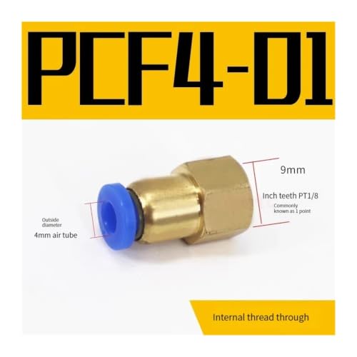 Conector neumático de latón macizo con rosca hembra duradera para manguera de aire 3