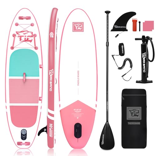 Tablas Paddle Surf Hinchable TIGERXBANG con Accesorios Premium para Tabla Sup, Tablas Paddle Surf para Adultos/Niños, Colección Defender Rosado