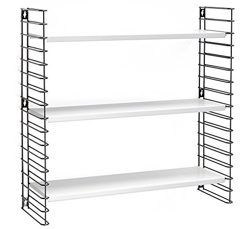 METALTEX ESTANTERIA 3 Pisos 'TOMADO' Negro-Blanco