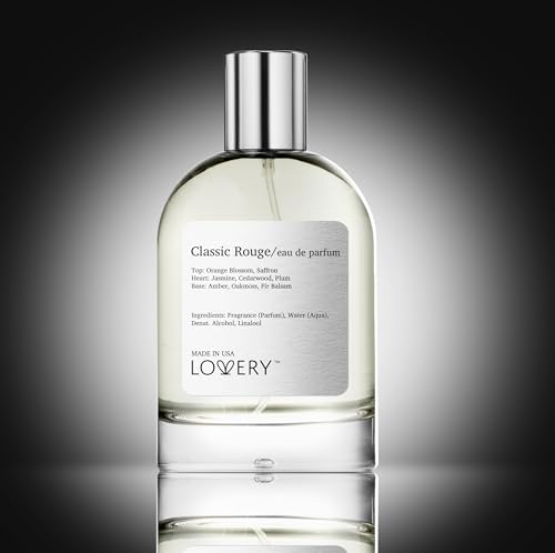 LOVERY Classic Rouge Eau de Parfum Inspired by B.accarat R.ouge 540, Long Lasting Perfume for Women & Men, Clean Fragrance Perfume Spray, 100ml Perfumes for Women, Birthday Gifts - USA