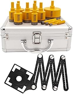 HIGHDRIL Diamond Drill bits kit with 5/8-11 for Porcelain Tile Ceramic Marble Brick Concrete Vacuum Brazed Hole Saw(20/25/35/50/75/100mm)