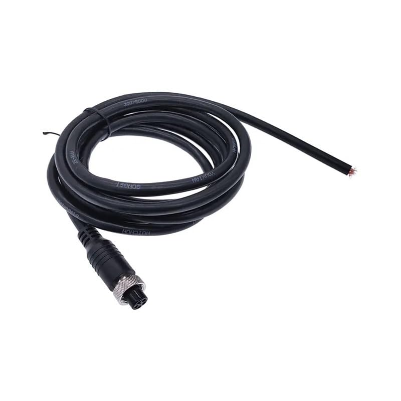 2pin 3pin 4pin 2m GX12 złącza kablowe wodoodporne złącze przedłużające kabel męski i żeński M12 5pin 6pin czarny BIANMTSW(5 pinów męski)