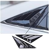 MUXEE 2Pcs Rear Side Window Louvers Air Vent Scoop Shades Cover Blinds Trim for Hyundai Sonata 2011 2012 2013 2014 - ABS Carbon Fiber Sport Interior Accessories