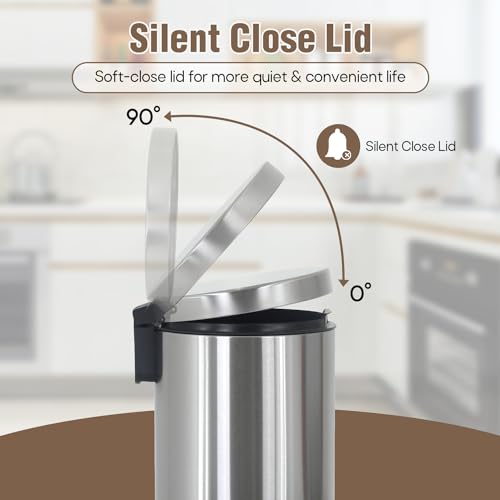 Caneca de Basura de Acero Inoxidable de 6 Litros miniatura 3
