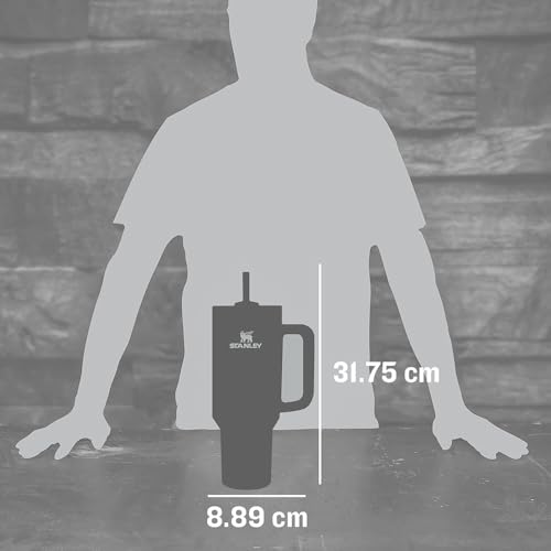STANLEY Quencher H2.0 Tumbler with Handle and Straw 40 oz | Flowstate 3-Position Lid | Cup Holder Compatible for Travel | Insulated Stainless Steel Cup | BPA-Free | Stainless Steel Shale image 3