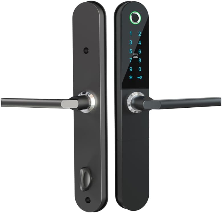 RFID Card Apartment Anti-Theft Fingerprint Password Combination Lock+Card (33-Black Fingerprint Payment-Right Push)