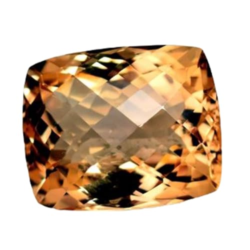 Pierre précieuse citrine naturelle coussin 19.42 mm de prestige pour haute joaillerie