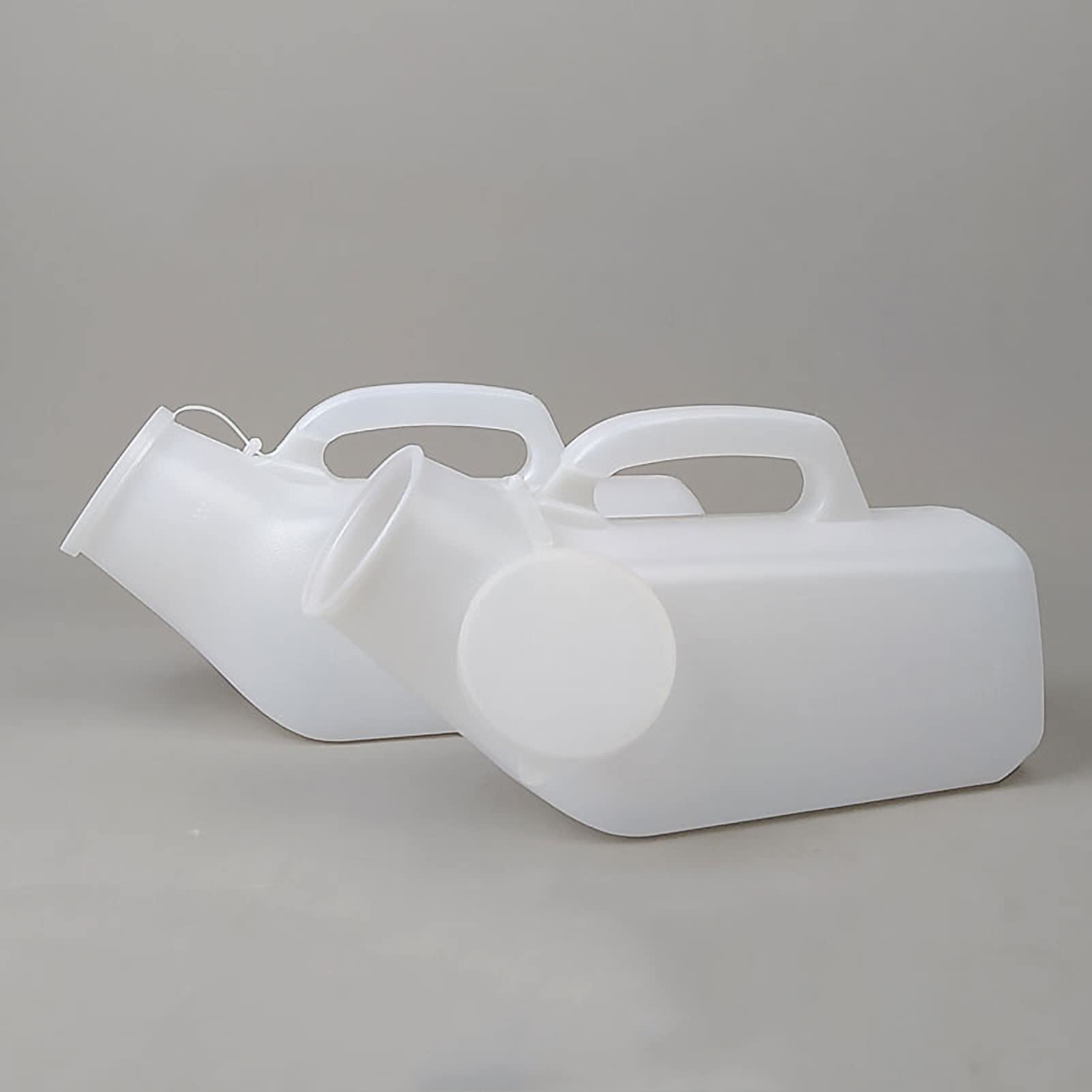 Boccetta orinatoio maschio spessa con coperchio per bambino, ragazzo, anziano, 1200 ml, colore: bianco, confezione da 2