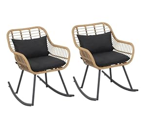 FSDFKPOP 2-teilige Schaukelstühle für Außenbereich