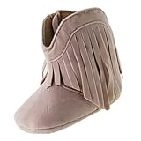 Kuner Baby Girl's Tassel Soft Bottom Non-slip Warm Boots Toddler Shoes