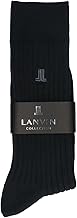 Lanvin 02402070 Collection Collection 02402070 ECO Tencel Modal Mix One Point Rib Crew Length Men's Socks, Socks, Men's, Gentleman, Gift, Gift, 9.8 - 10.6 inches (25 - 27 cm), 88. Black