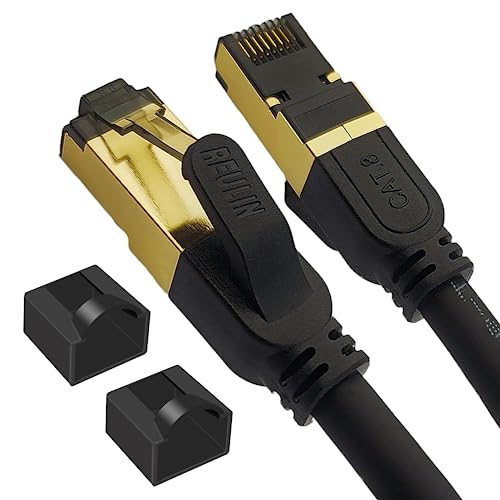 Reulin Ethernet Kabel 2M - Plug & Play Cat8 LAN Kabel TP 40G RJ45 Netzwerkkabel So verbinden Sie den Modem Router Hub mit Smart Tv, Ethernet Splitter, Gigabit Switch, Gaming Für Zuhause/Büro (2M)