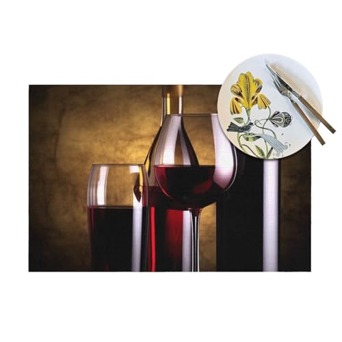Set de table impression sur verre en PVC de qualité lot de 6 tapis de table