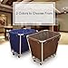 GenSDH Laundry Trolleylarge Stainless Steel Laundry Trolley Cart with Wheels, Laundry Basket Trolley, Heavy Duty Rolling Laundry Cart for Industrial/Home, Removable Liner Bag 150Kg /330L