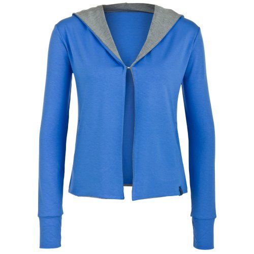 Veste de montagne dIWALI pour yoga à capuche femme bleu gris