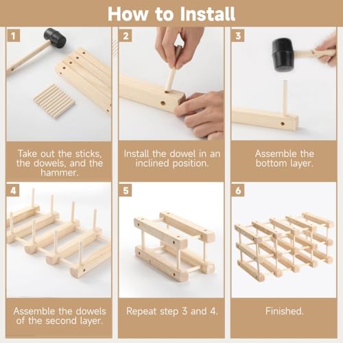 Soporte de Madera para 12 Botellas de Vino miniatura 4