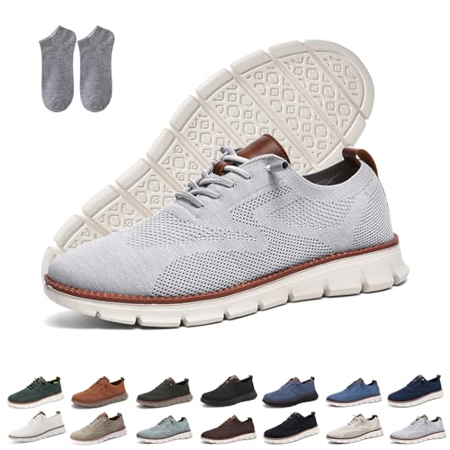 Comfofeet Ultra Comfortable Orthopedic Shoes, 2025 New Breeze Shoes for Men, Breathable Mesh Casual Oxfords Dress Lightweight Soft Walking Slip on Urban Wearbreeze Sneakers
