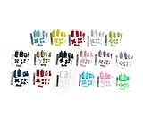 1 Set Full Button Set Control Cross Key ABXY Key Button for NDS Lite NDSL Replacement (Pink)