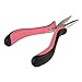 Beauty7 Hair Extensions Plier for Micro Ring Link Hair and Feather Extensions (Pink & Black)