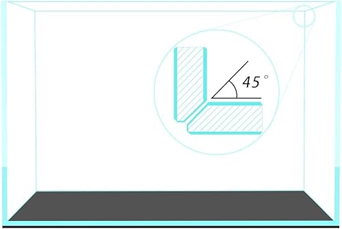 Miniatura 6 de FZONE 9 galones Acuario para peces sin borde de bajo contenido de hierro Nova Clear Ultra-Blanco con bordes biselados de 45° de vidrio translúcido