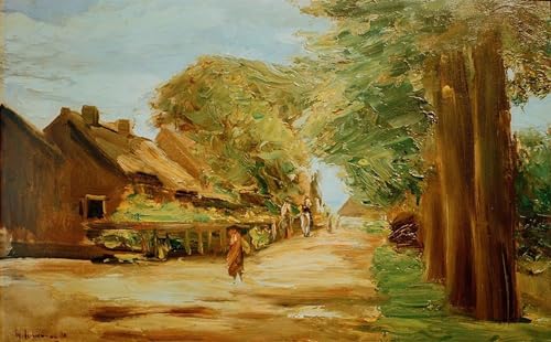 Peinture Huile Max Liebermann Dorfstraße à Laren Toile Déco Murale 60x90
