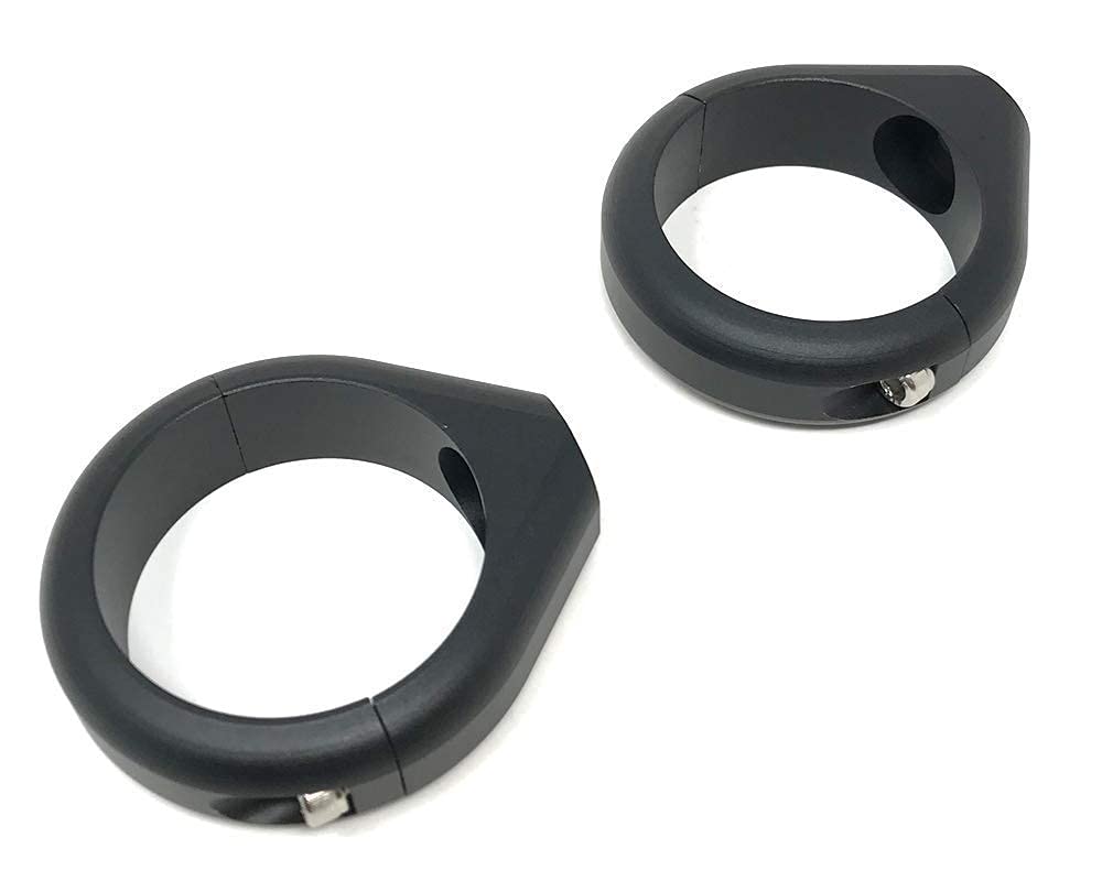 Alchemy Parts Motorrad Blinker Relocator Klammergabel - 54/55mm - Schwarz