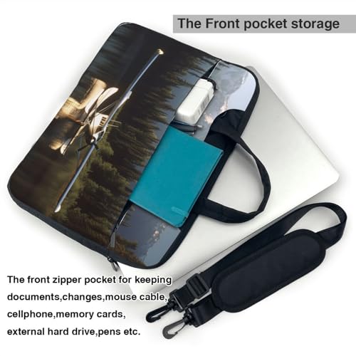 Bolso para laptop unisex con correa ajustable negro miniatura 3