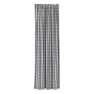 Vhc brands annie buffalo farmhouse curtain panel check black 96×50  urban country home decor