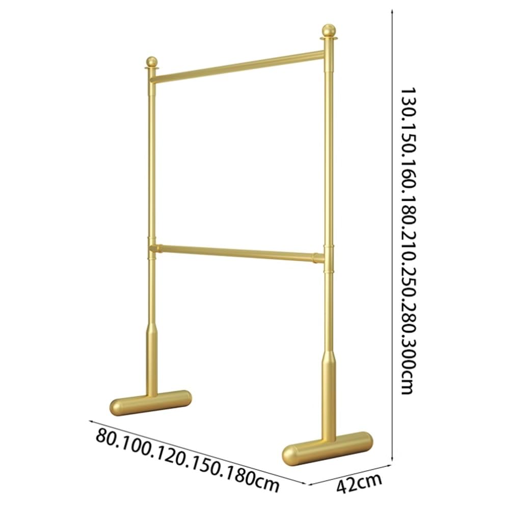 GRRICEPL Espositore da Terra per Campioni di Tessuto, Espositore Multistrato per Sciarpe, Scaffale per L'esposizione di Tappeti, Adatto per La Casa, Commerciale(Gold,100x40x150 cm)