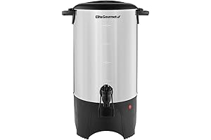 Elite Gourmet 40-Cup Coffee Urn: Large Capacity, Easy Cleanup, and Perfect Brewing