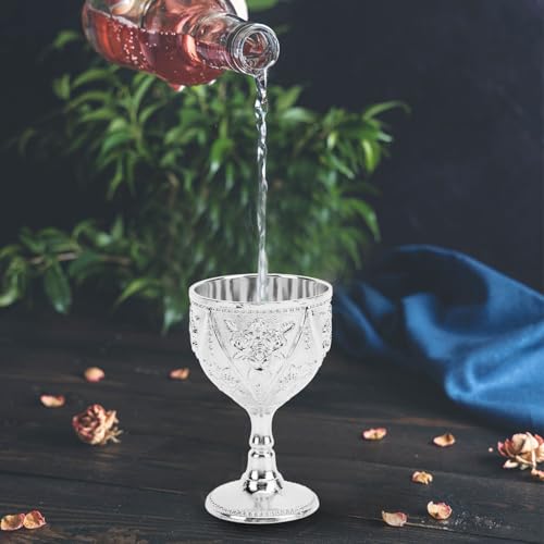 Cálice de Cálice, Cálice de Vinho de Metal de 30 Ml Com Padrão de Rosa Esculpida Ornamento de Mesa E