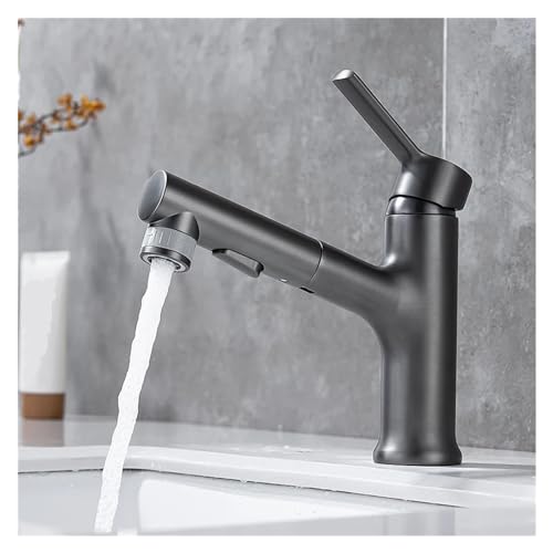 Robinet d'évier à douchette extractible et jet flexible eau chaude froide