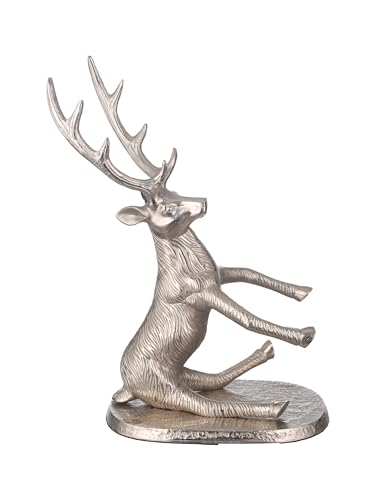 Image of Trovea's Silver Deer Bottle Holder- I Aluminium Wine Bottle Holder for Home Bar
