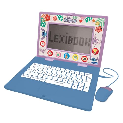 LEXIBOOK, Disney Stitch, Bilingual and Educational Laptop ENGLISH/SPANISH, Toy for Children 170 Activities to Learn - Image 2