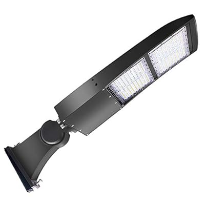 300W LED Parking Lot Lights- Surge Protection Built-in LED Shoebox Street Pole Lighting, Waterproof 42000LM 1-10V Dimmable Outdoor Commercial Area Road Lighting 5000K 200-480V DLC UL