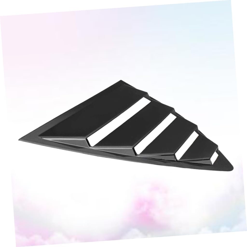 Gatuida Side Window Louvers for Blinds for Enhanced Style and Easy Peel Stick Installation Sleek Black Abs Design