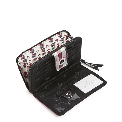 Image of Cotton Turnlock Wallet With Rfid Protection