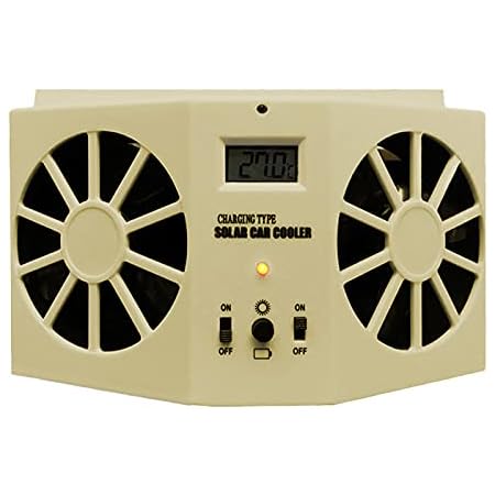Amazon ソーラーファン 車内換気扇 空気清浄機 自動車用太陽電池式扇風機 ホワイト 電池不要 窓に挟むだけ 簡単冷房 換気 脱臭 送風 送風機 エコ 扇風機 扇風機 車用換気扇 冷却ファン カー用品 車載用品 電装用品 内装 電動ファン 車 バイク