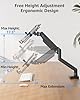 MOUNTUP Laptop Stand for Desk, 2-in-1 Monitor Mount with Laptop Tray Holds up to 10KG, Adjustable Laptops Arm Mount for 14-17 Inch Notebook & 32" Monitor, Laptops Desk Arm with Clamp/Grommet,EU3717 #3