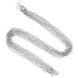 Hemobllo 10 Stück Hängeketten aus Eisen mit Schnalle 100cm Robust für Pflanzenampeln Vogelfutterhäuser Werbetafeln Verstellbar Silberfarbene Metallkette