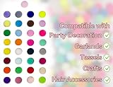 Lhbwhiz 500 Stück Bunte Pompons,Mini Pompons Bunt,Bälle zum Basteln,Hoch elastische Plüsch Bälle,zum DIY kreatives Basteln,Dekorieren,Kleidung(runden)