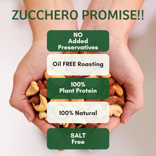Image of Zucchero Roasted Healthy Nutmix, 800g (Almonds, Cashew (Big), Pistachio, Black Raisin, White Chikpea, Bold Peanut) - Salt free | Oil-Free Roasting | 24g Protein | Healthy Dry Fruit | No Preservative | Zero Cholesterol