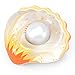 Jasonwell Inflatable Seashell Pool Float Floatie with Ball Water Fun Large Blow Up Summer Beach Swimming Floaty Party Toys Lounge Raft for Adults