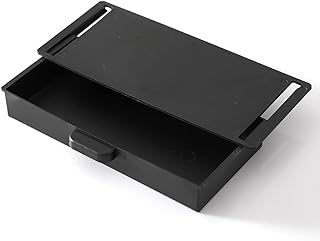 POSTEGE Cassetto Sotto Scrivania, Mini Organizzatore Cassetto Scrivania, Cassetti Adesivi, Scatole Di Immagazzinaggio Nascoste Sotto L'Ufficio Adatto per Casa E Scuola-Nero