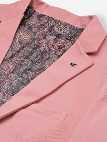 Image of SHOWOFFFF Men Solid Single Breasted Formal Blazer | Notched Lapel Full Sleeves Cotton Blazer for Mens | Slim Fit Regular Length Blazer for Men's