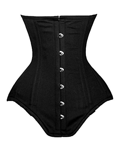 luvsecretlingerie Heavy Duty 26 Double Steel Boned Waist Training Cotton Longline Underbust Tight Shaper Corset #8551