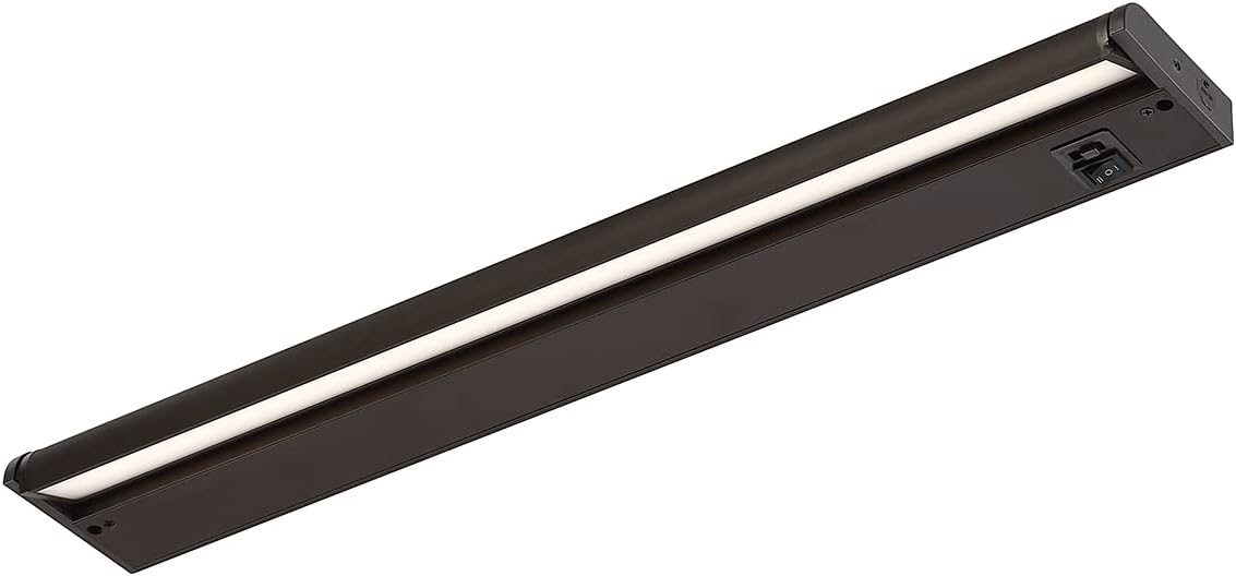 Savoy Lighting Assets 4-UC-5CCT-24-BZ Surface Mounted Low Profile Undercabinet Light, Integrated LED 10 Watt, 1" H x 24" L, Bronze